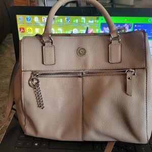 Anne Klein Crossbody Faux Leather Bag Beige    Purse BX 5